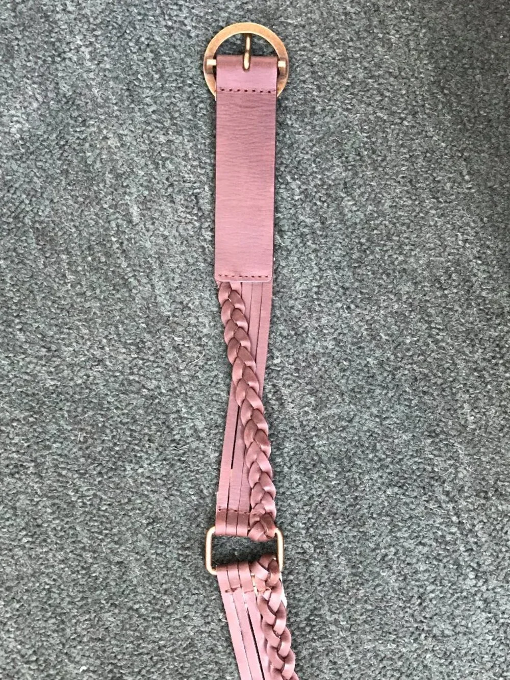 🤎Genuine Leather Braided Belt — Classic Style — Size M 🤎